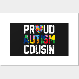 Proud Autism Cousin Costume Autism Awareness Month Posters and Art